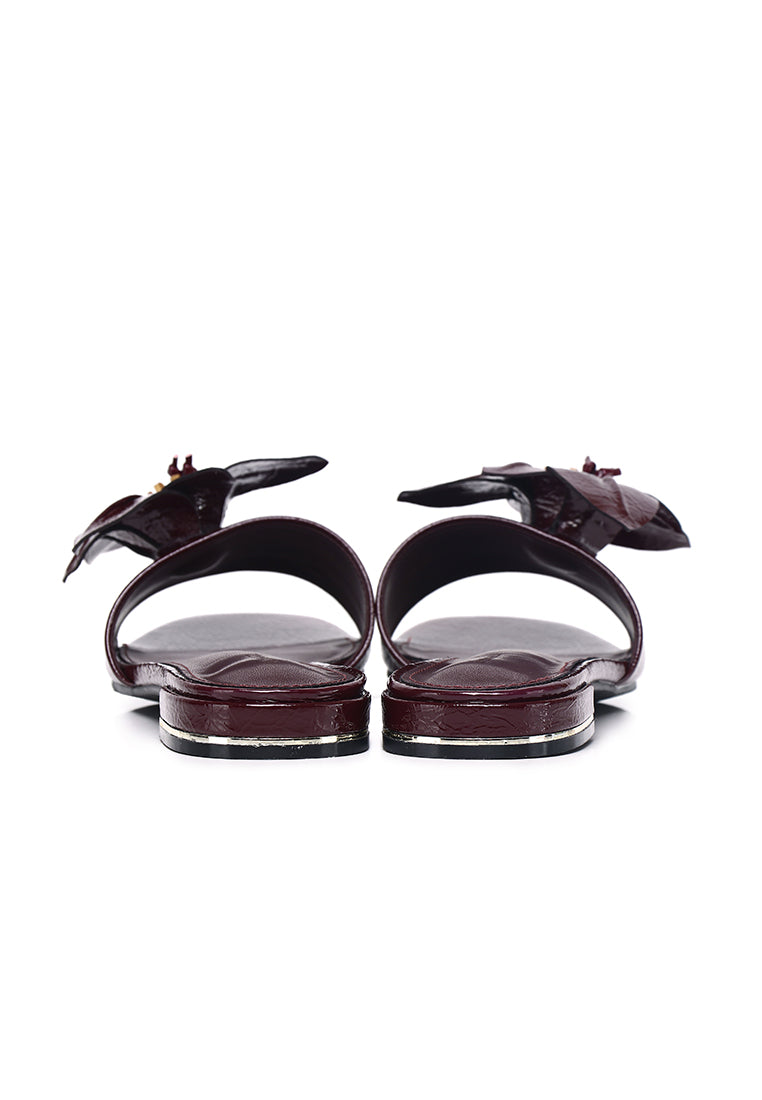Rowan Floral Sandals (Burgundy)