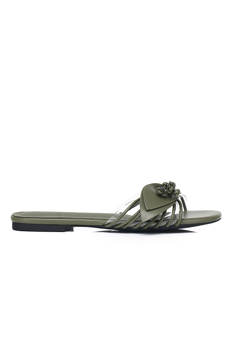 Albie Leaf Sandals (Dark Green)