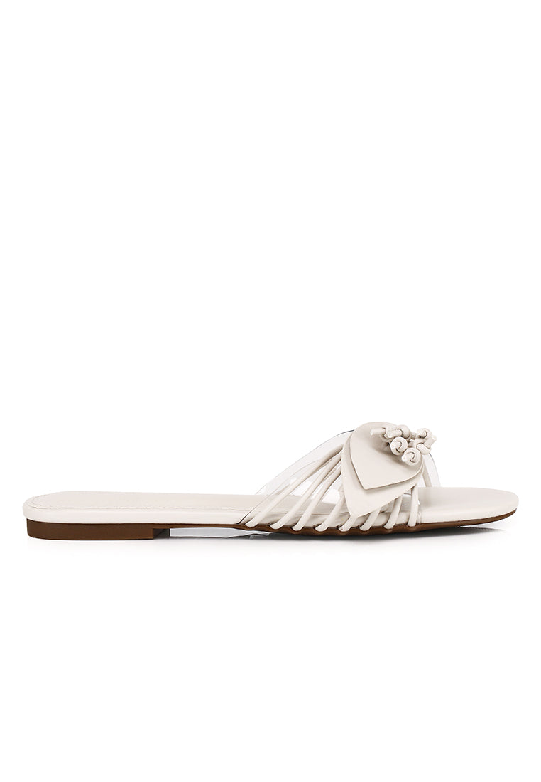 Albie Leaf Sandals (White)