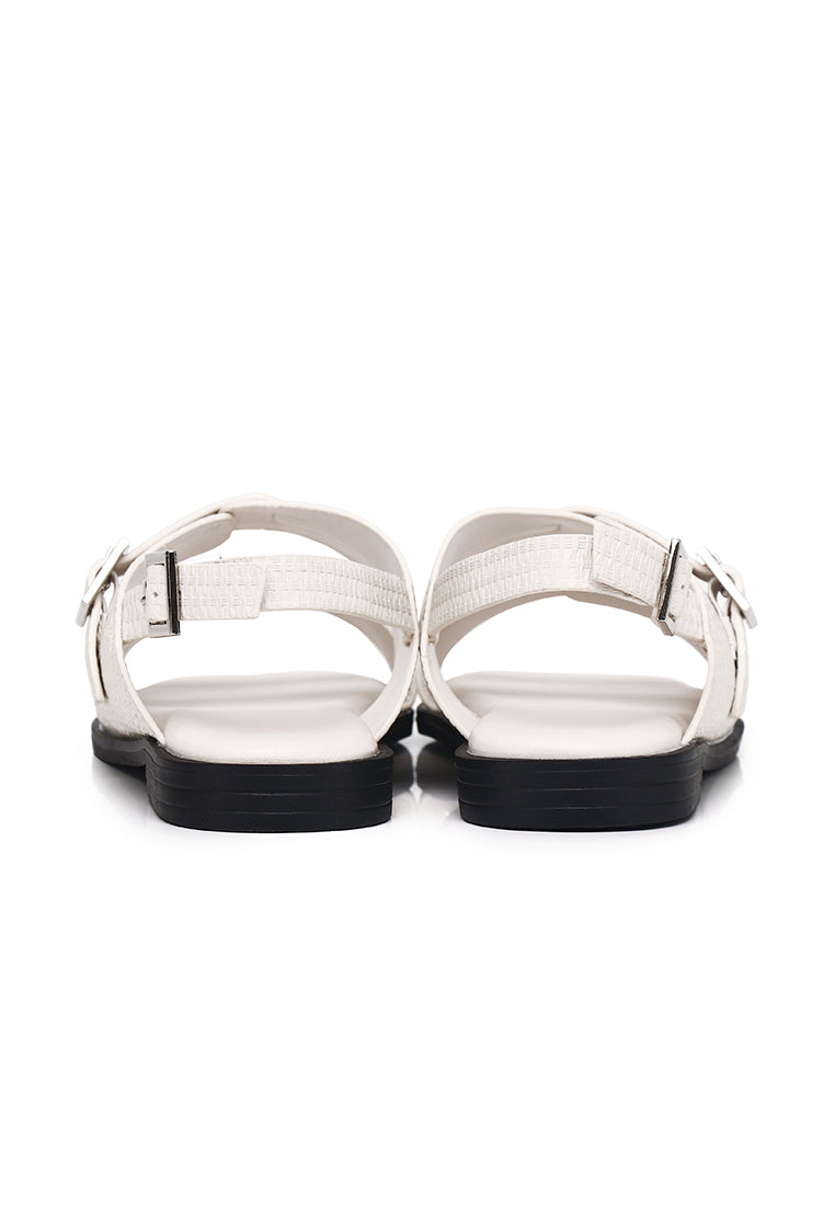 Amari Buckle Sandals (Off White)