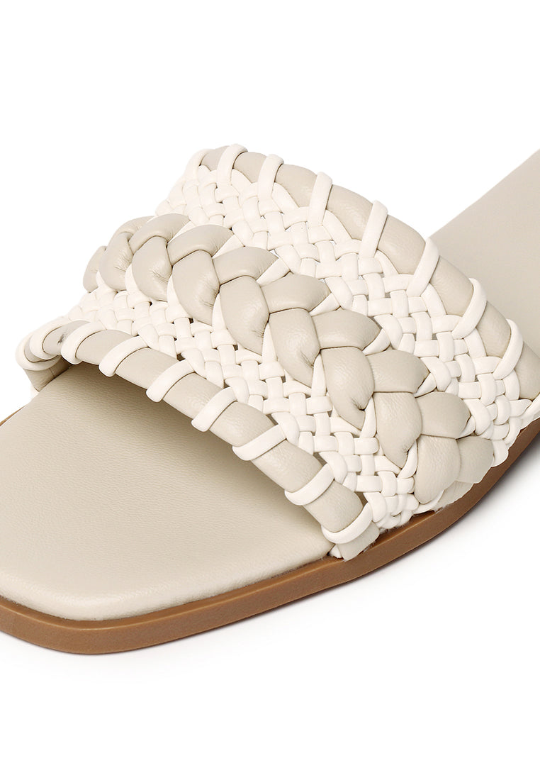 Reya Braided Sandals (Beige)