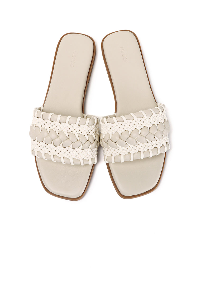 Reya Braided Sandals (Beige)