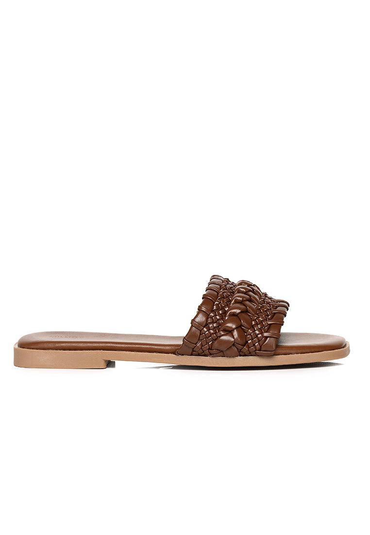 Reya Braided Sandals (Brown)