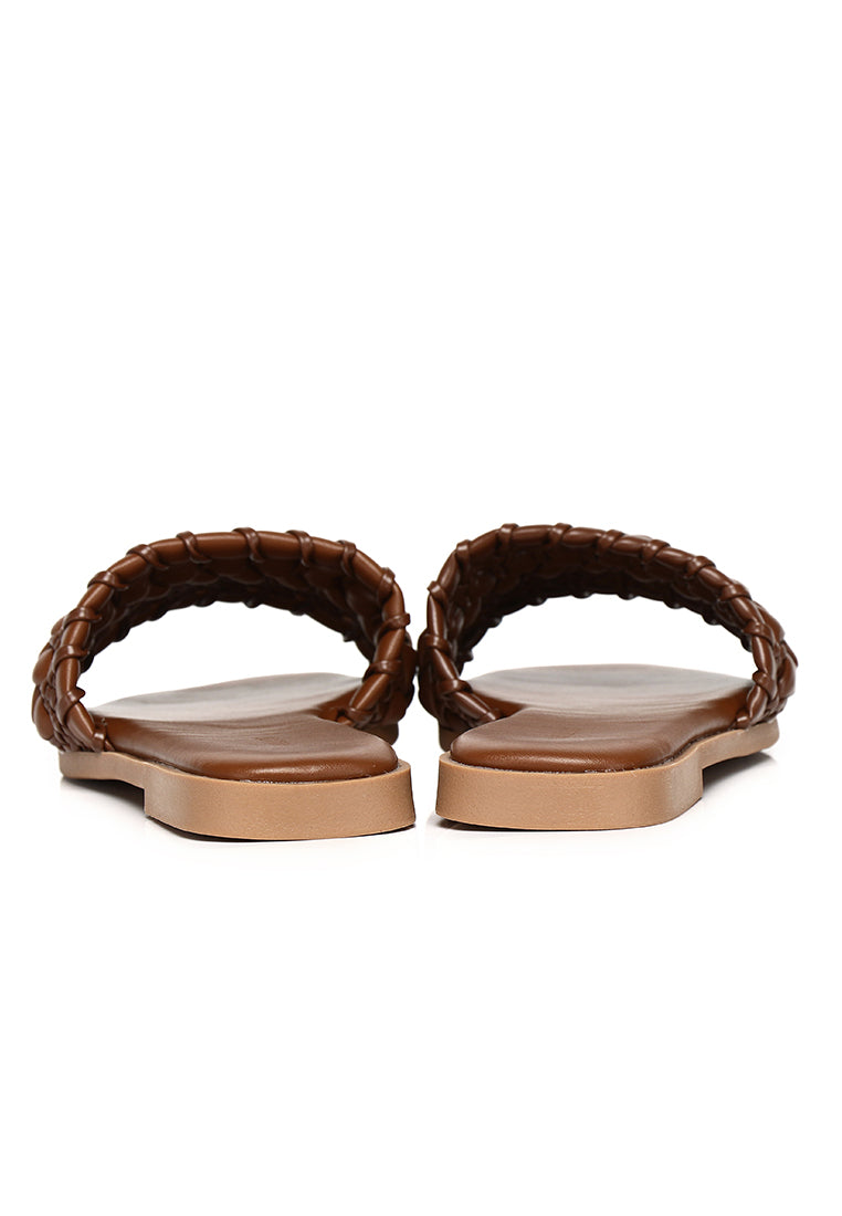 Reya Braided Sandals (Brown)