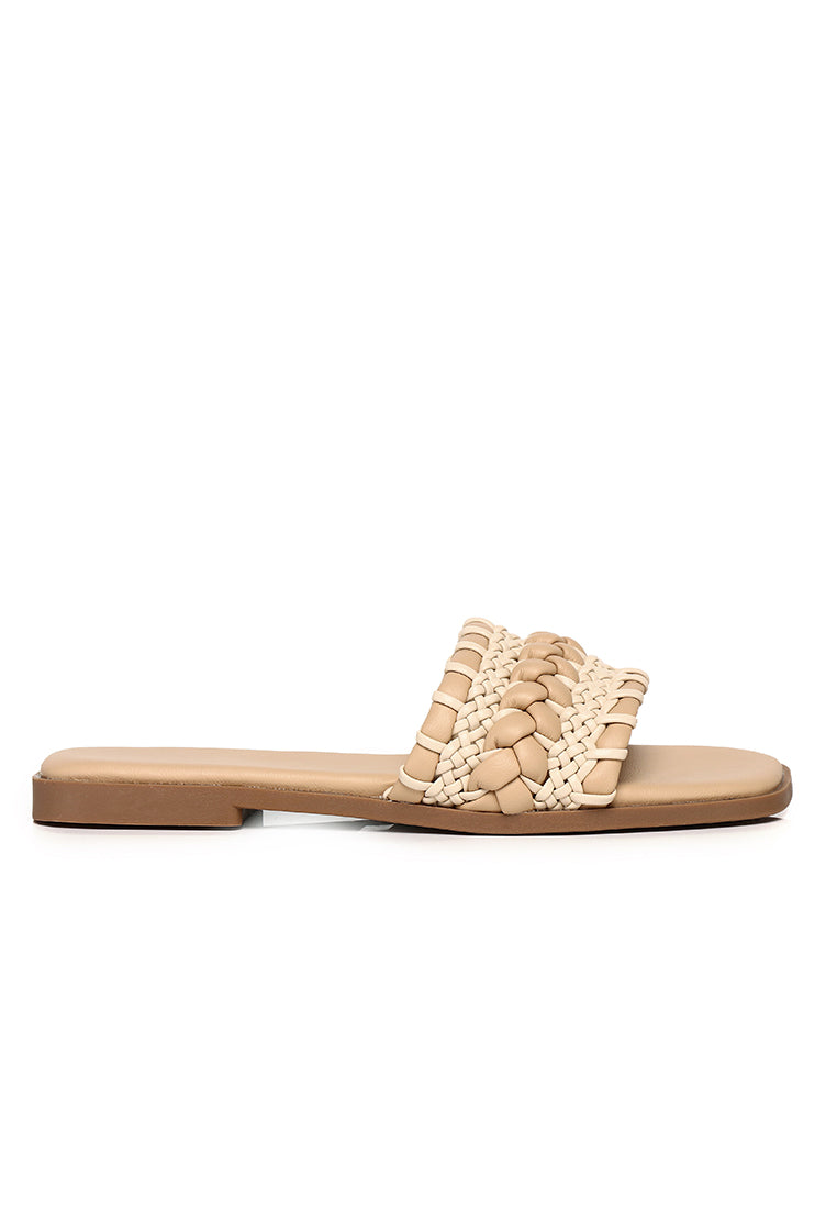 Reya Braided Sandals (Camel)
