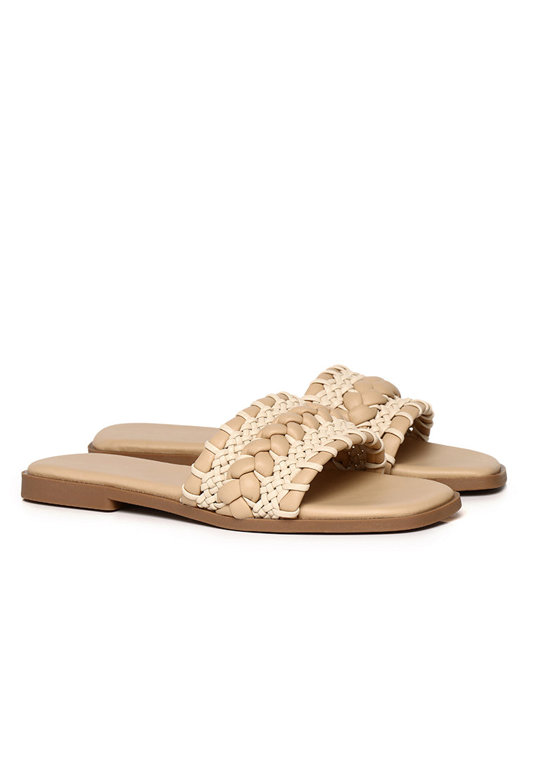 Reya Braided Sandals (Camel)