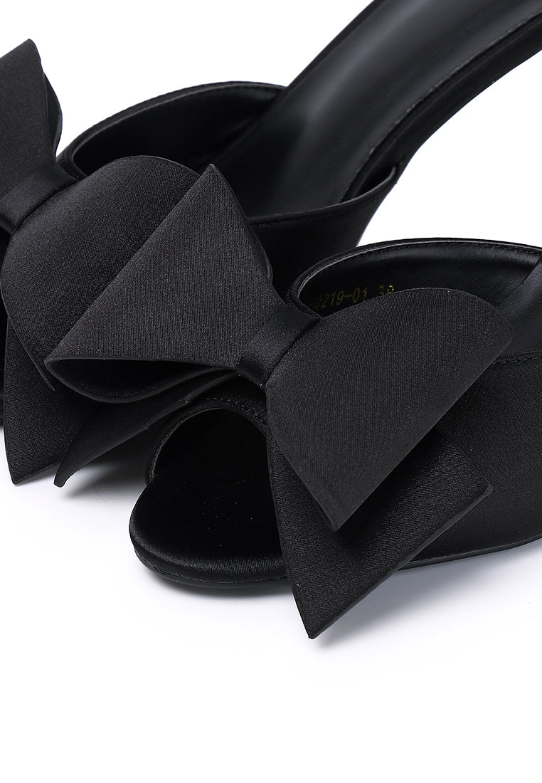 Leilani Heels With Bow (Black)