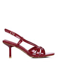 Aaliyah Patent Strappy Heels (Red)