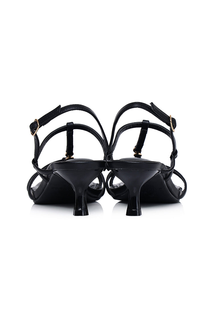 Alaia Strappy Heels (Black)