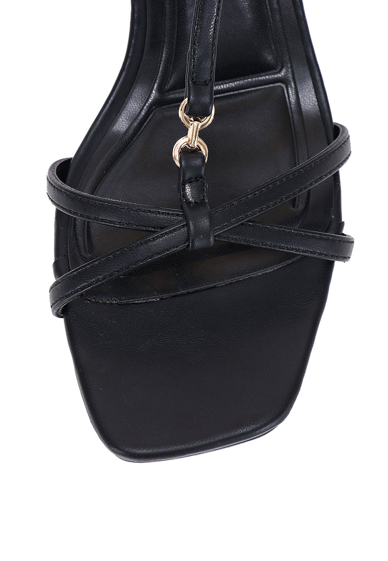 Alaia Strappy Heels (Black)