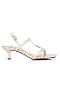 Alaia Strappy Heels (Beige)