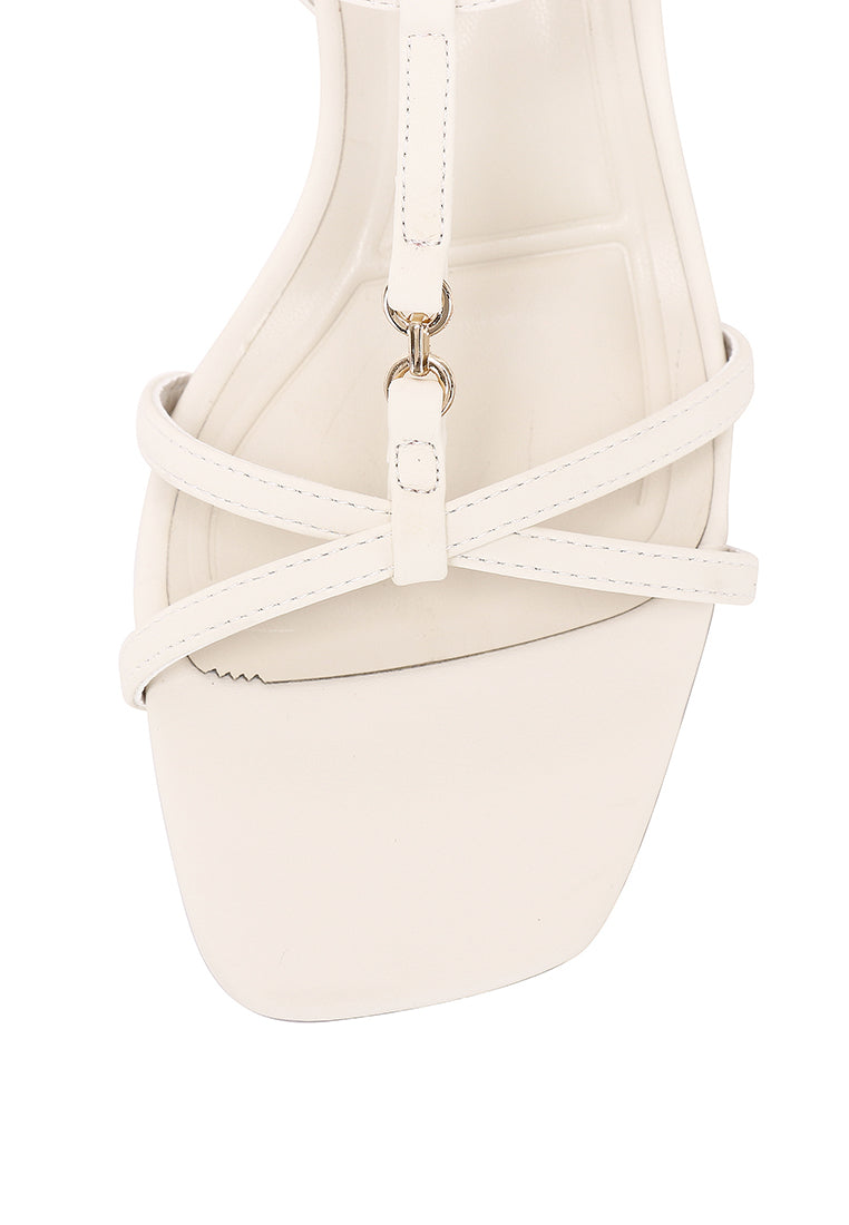 Alaia Strappy Heels (Beige)