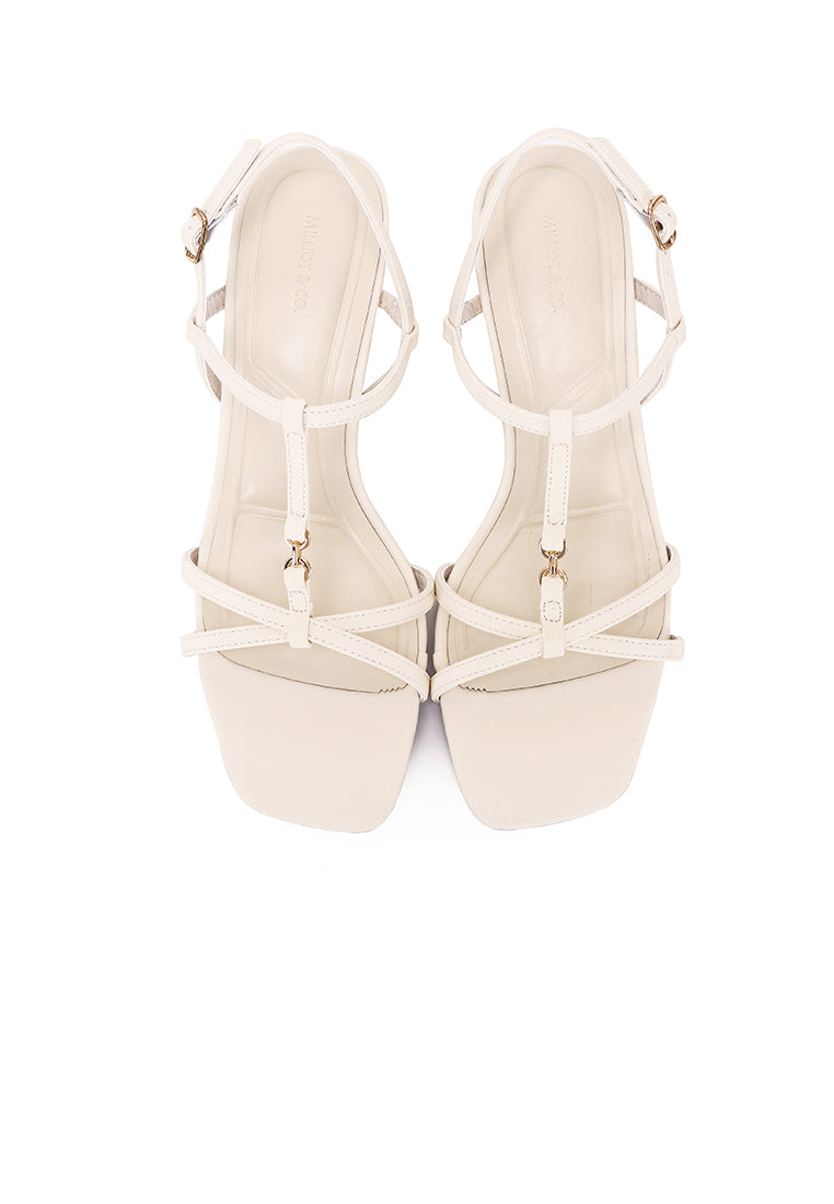Alaia Strappy Heels (Beige)