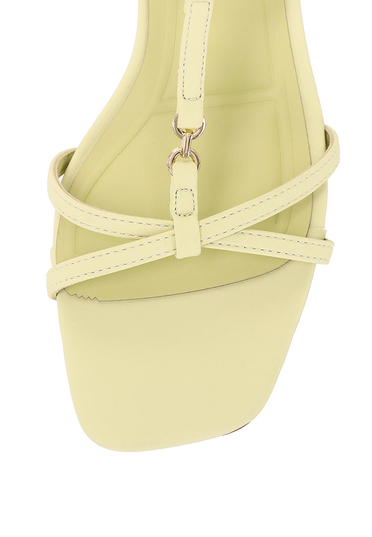 Alaia Strappy Heels (Light Yellow)