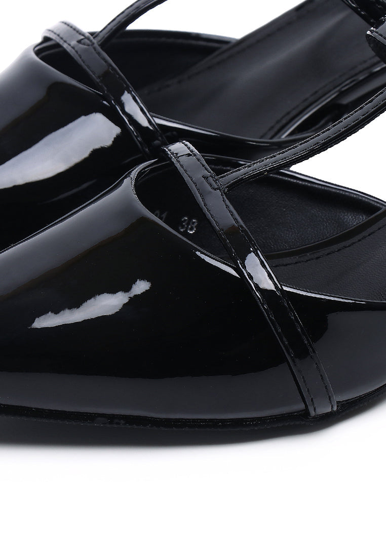 Allison Pointed Toe Kitten Heels (Black)