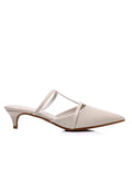 Allison Pointed Toe Kitten Heels (White)