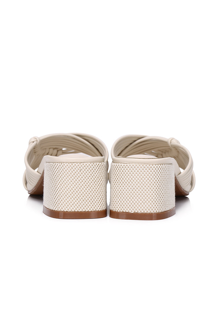 Aisha Open Toe Knotted Heels (Almond)
