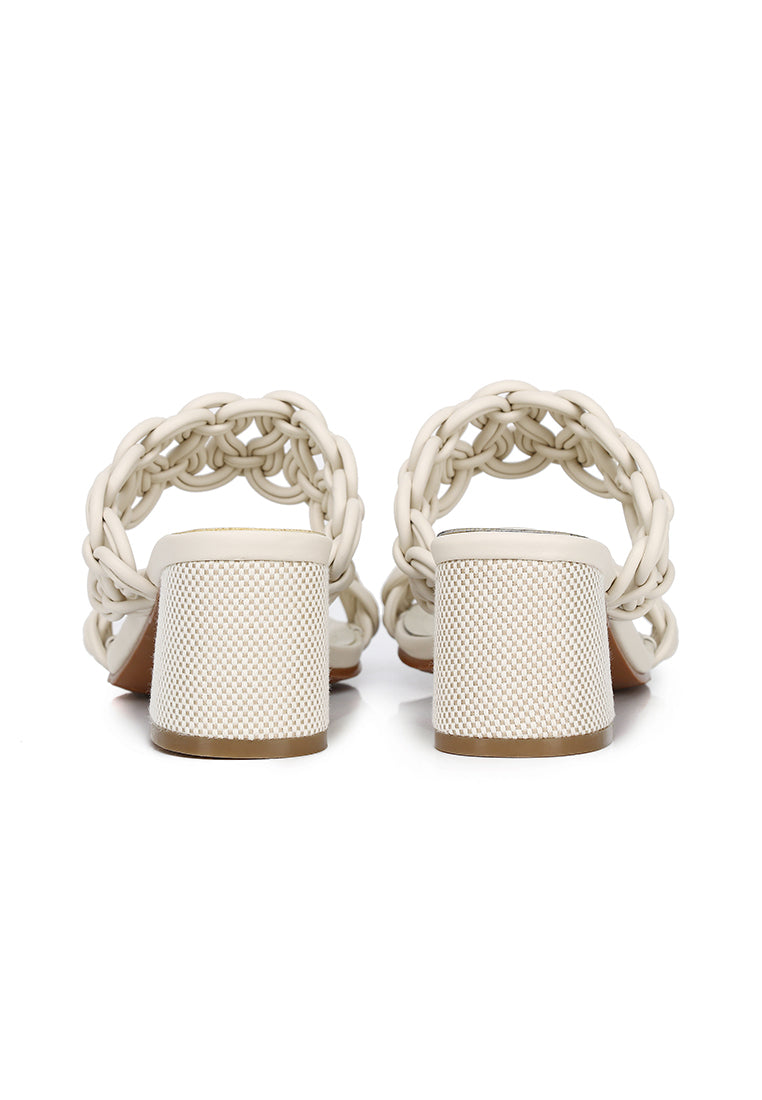 Mahia Braided Strap Heels (Almond)