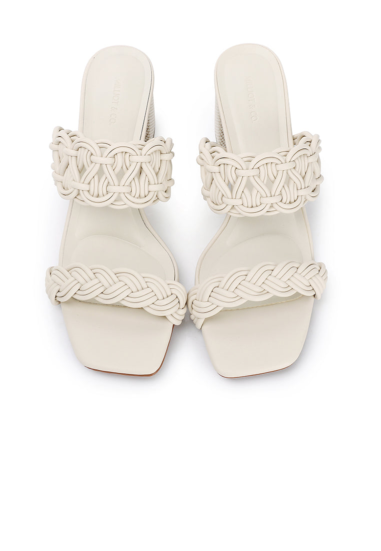Mahia Braided Strap Heels (Almond)