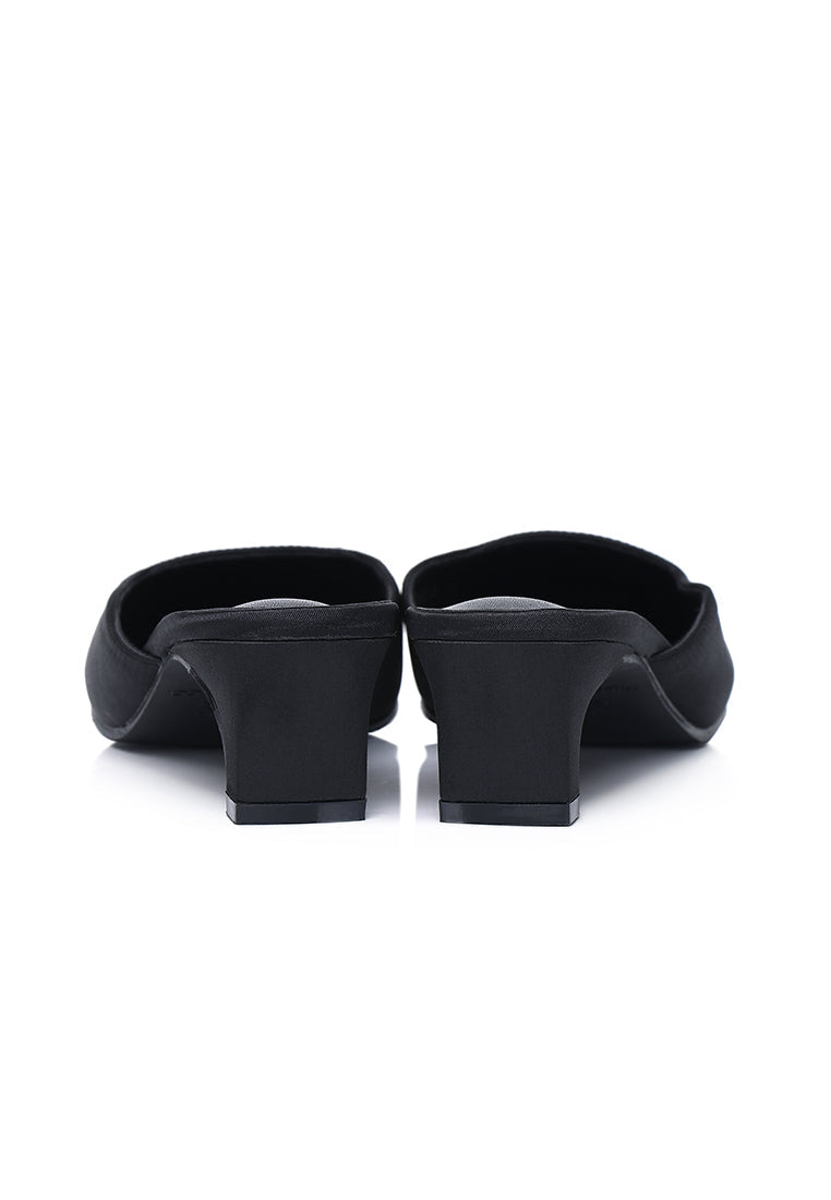 Seniya Square Toe Heels (Black)