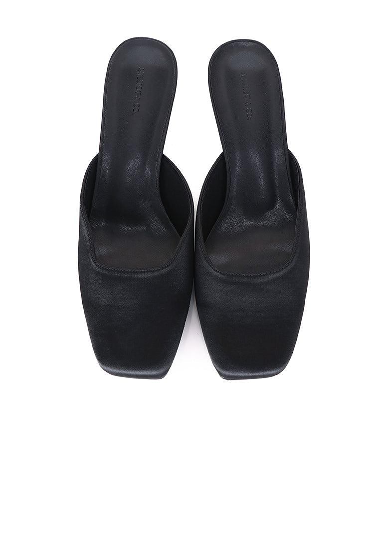 Seniya Square Toe Heels (Black)