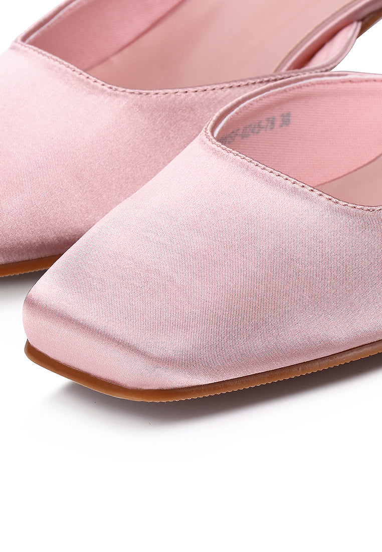 Seniya Square Toe Heels (Pink)