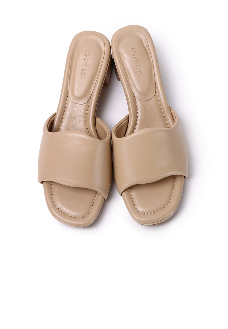 Sofia Comfy Slip On Heels (Nude)