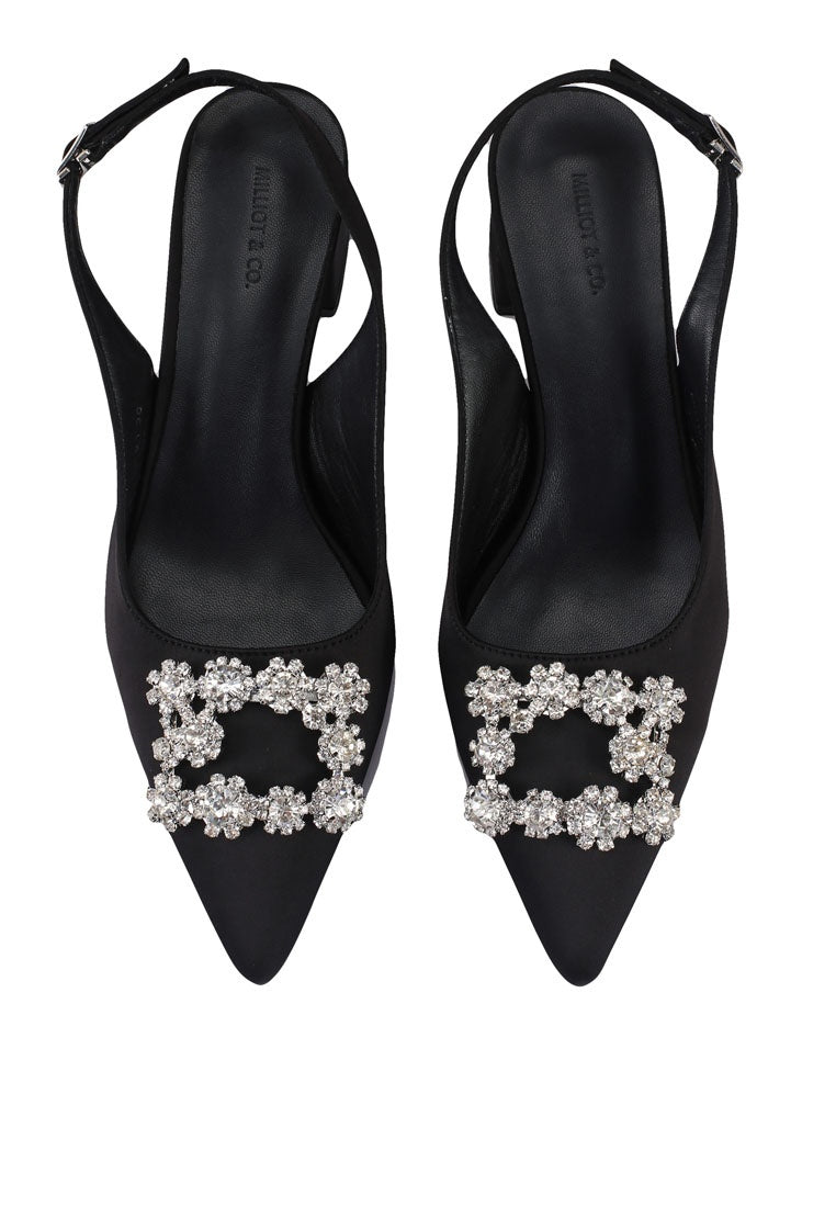 Doretta Pointed Toe Heels (Black)