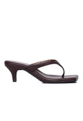 Zenya Thong Heels Sandals (Espresso)