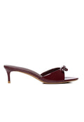 Anika Slip On Kitten Heels (Maroon)