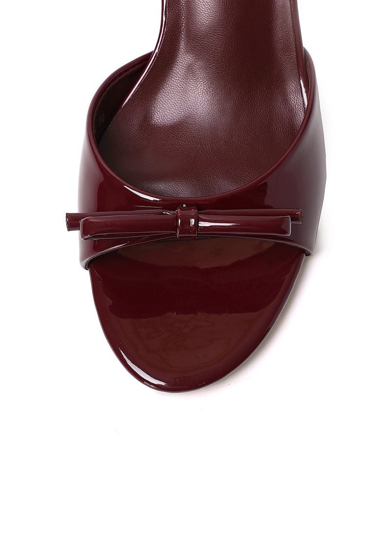 Anika Slip On Kitten Heels (Maroon)