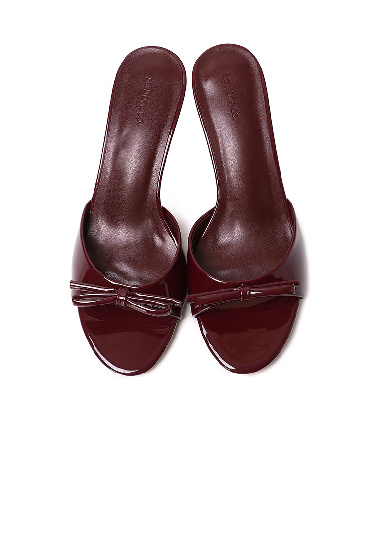 Anika Slip On Kitten Heels (Maroon)