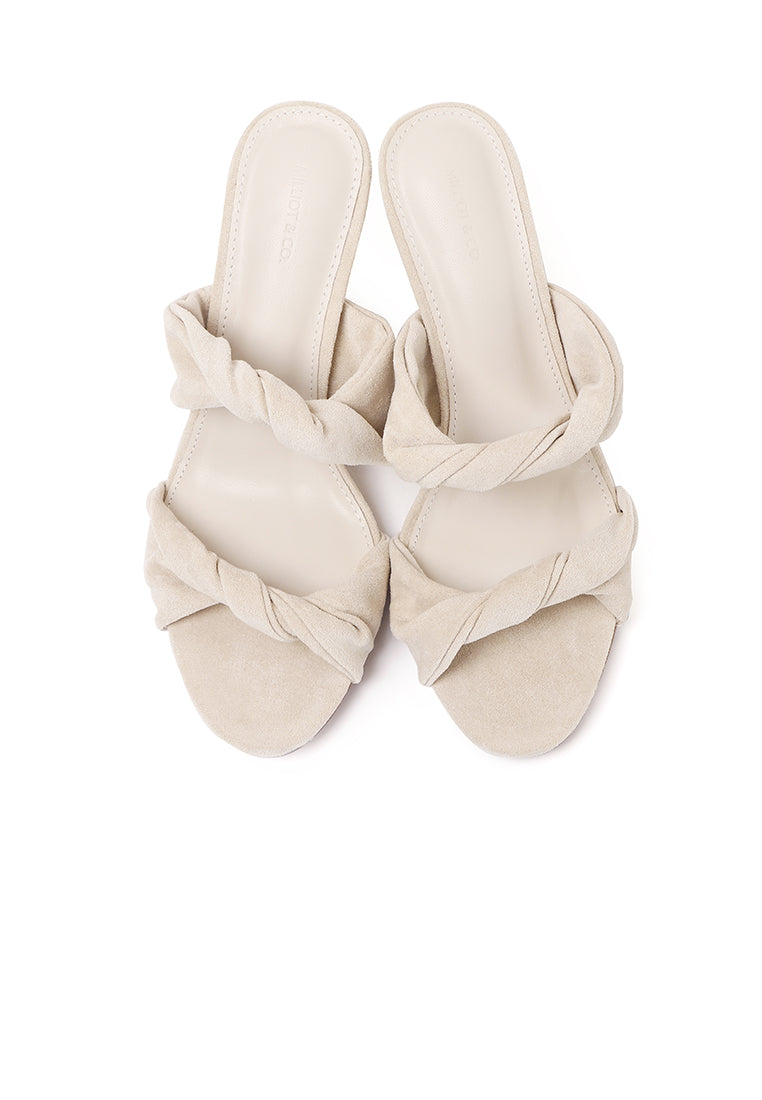 Camille Soft Suede Heels (Beige)