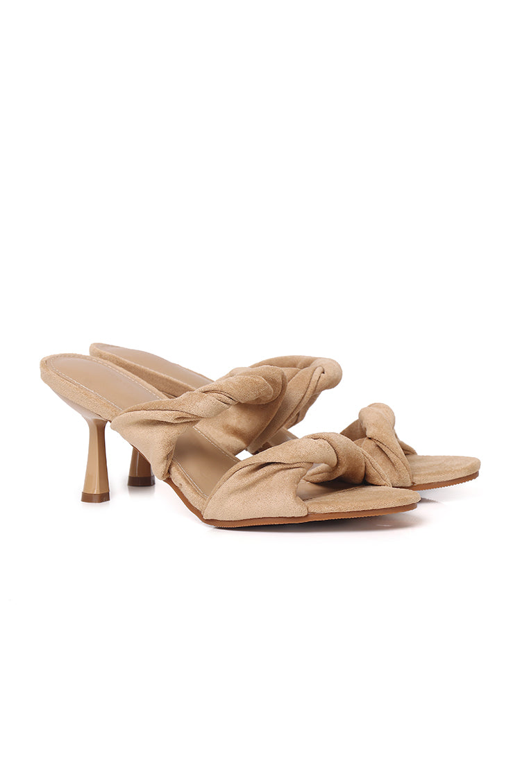 Camille Soft Suede Heels (Brown)