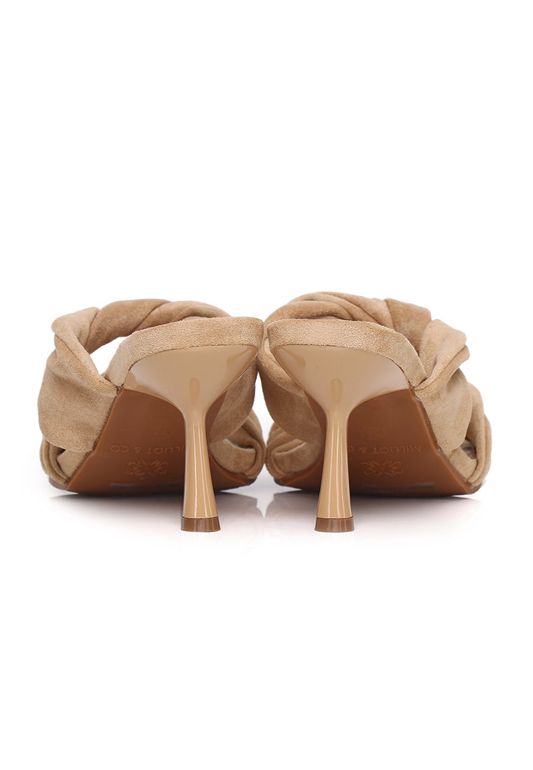 Camille Soft Suede Heels (Brown)