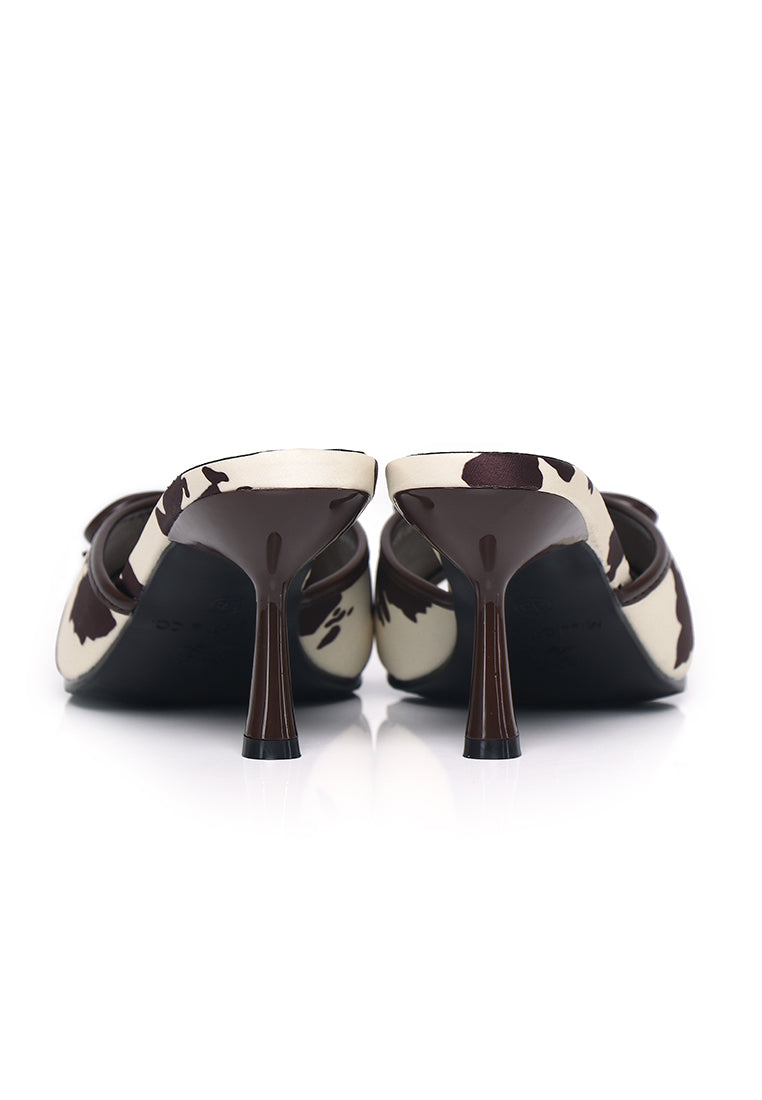Anastasia Cow Print Heels (Brown)