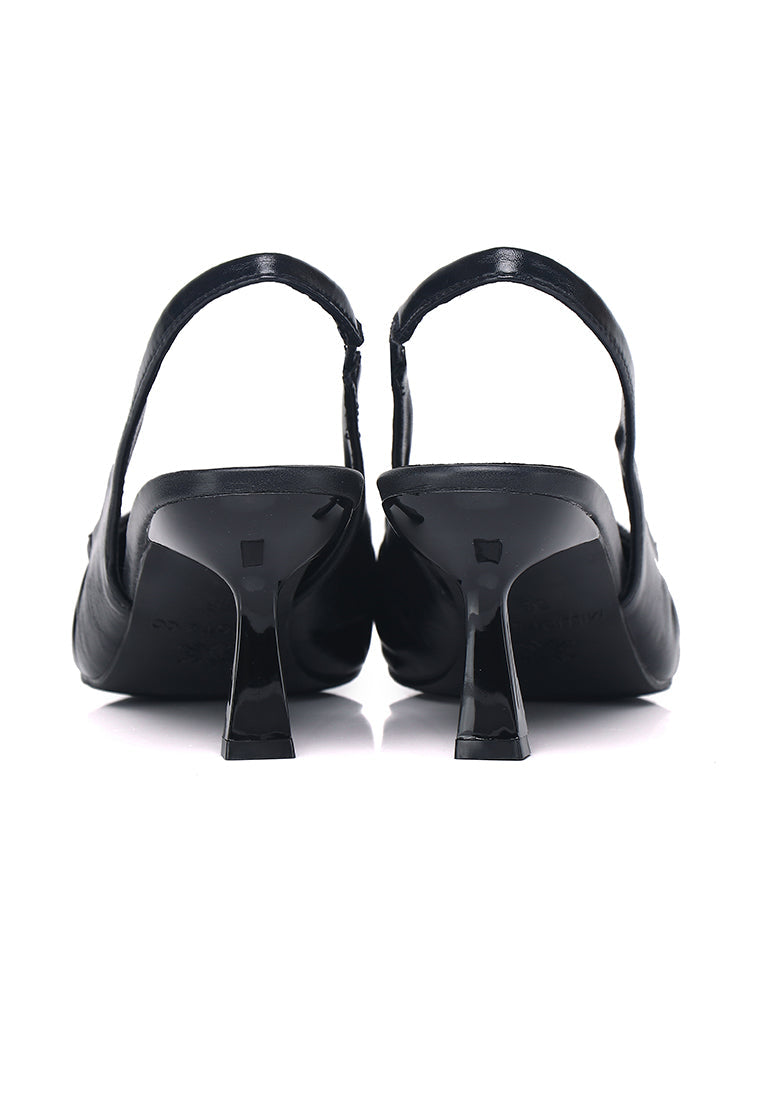 Anais Crinkle Gathered Heels (Black)