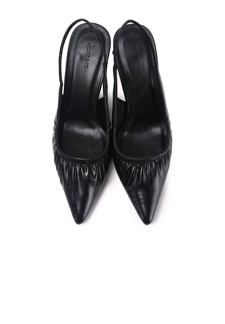 Anais Crinkle Gathered Heels (Black)