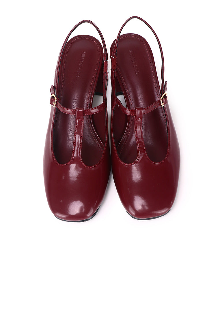 Carlos Block Pumps Heels (Maroon)