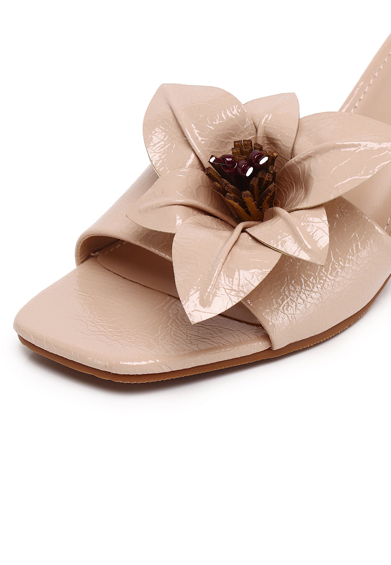 Reese Floral Sandals Heels (Pink)