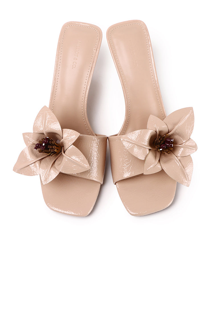 Reese Floral Sandals Heels (Pink)