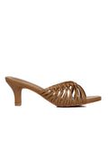 Fern Braided Slip On Heels (Brown)