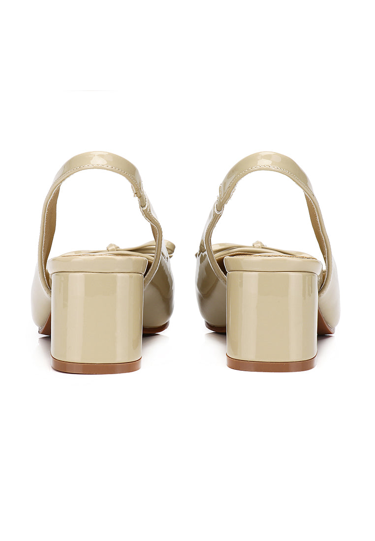 Freya Slingback Pumps With Bow (Burlywood)