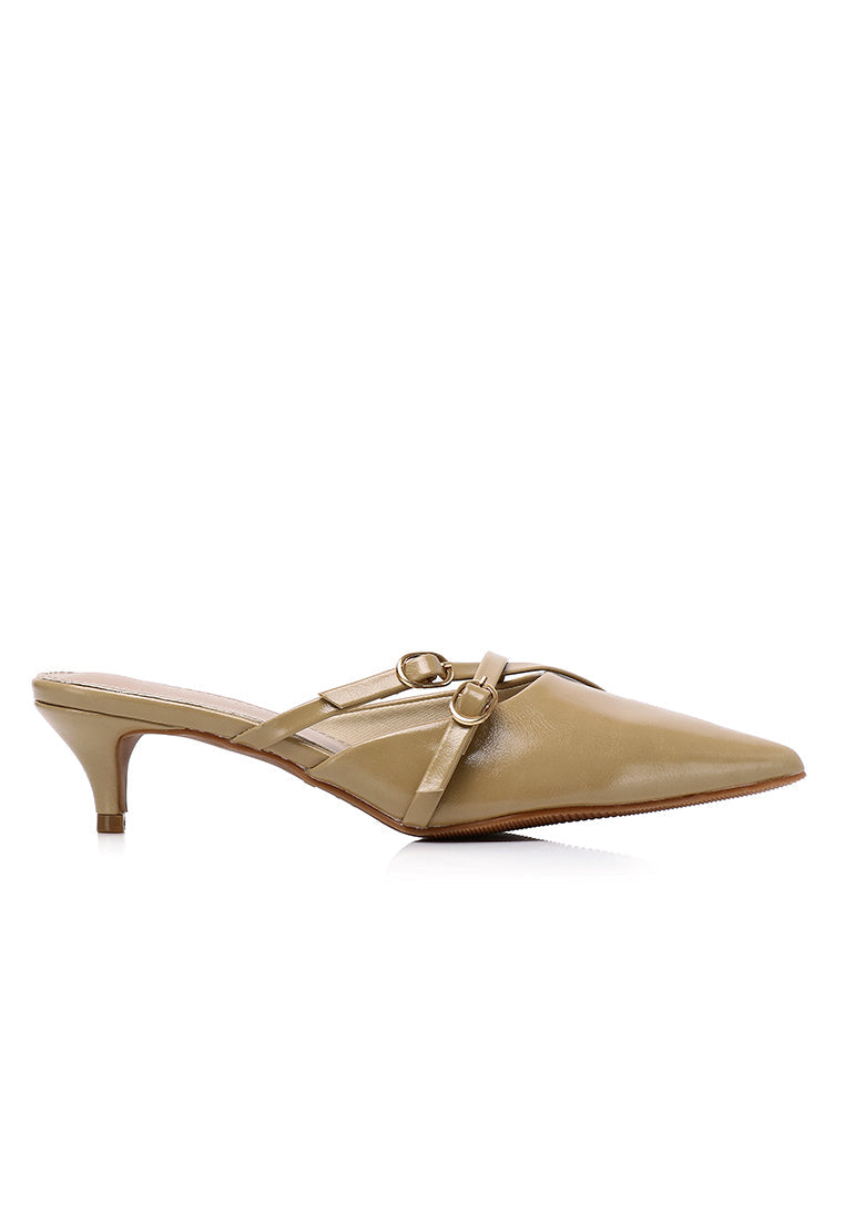 Asly Slip On Pumps Heels (Khaki)