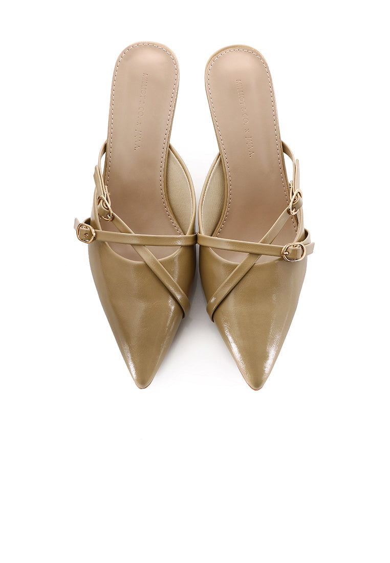 Asly Slip On Pumps Heels (Khaki)