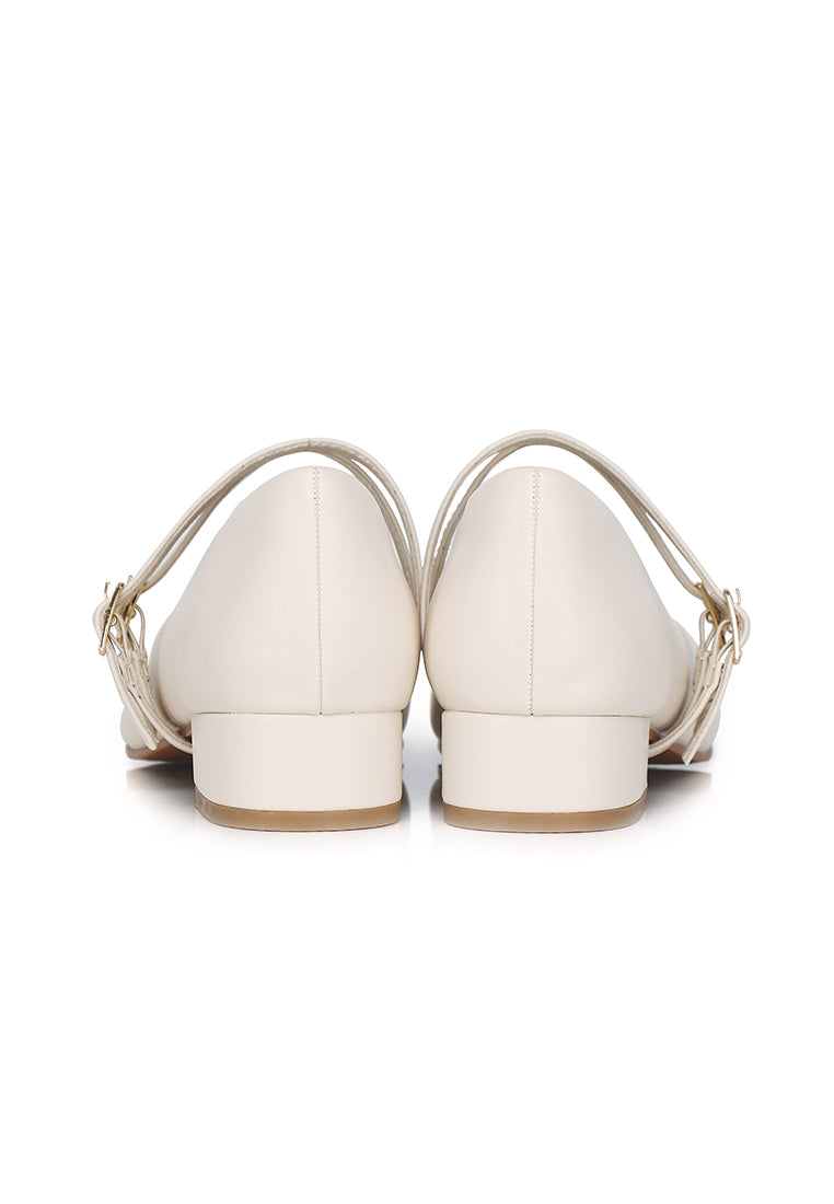 Florence Interchangeable Strap Mary Jane Pumps (Almond)