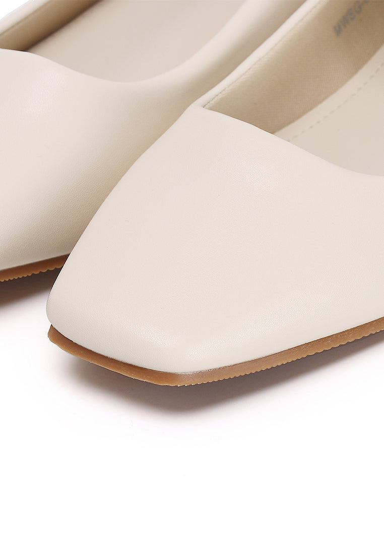 Florence Interchangeable Strap Mary Jane Pumps (Almond)