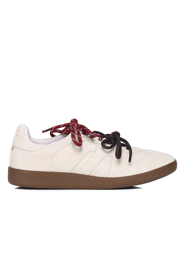 Velvia Round Toe Sneakers (Beige)