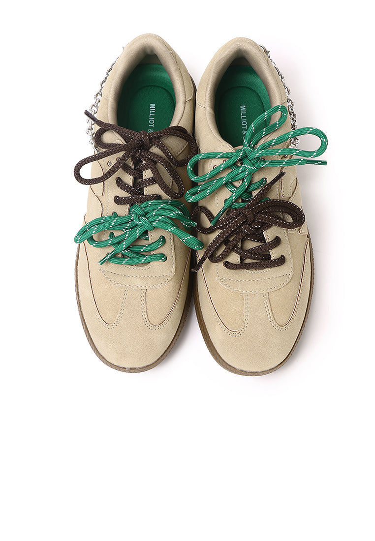 Velvia Round Toe Sneakers (Camel)
