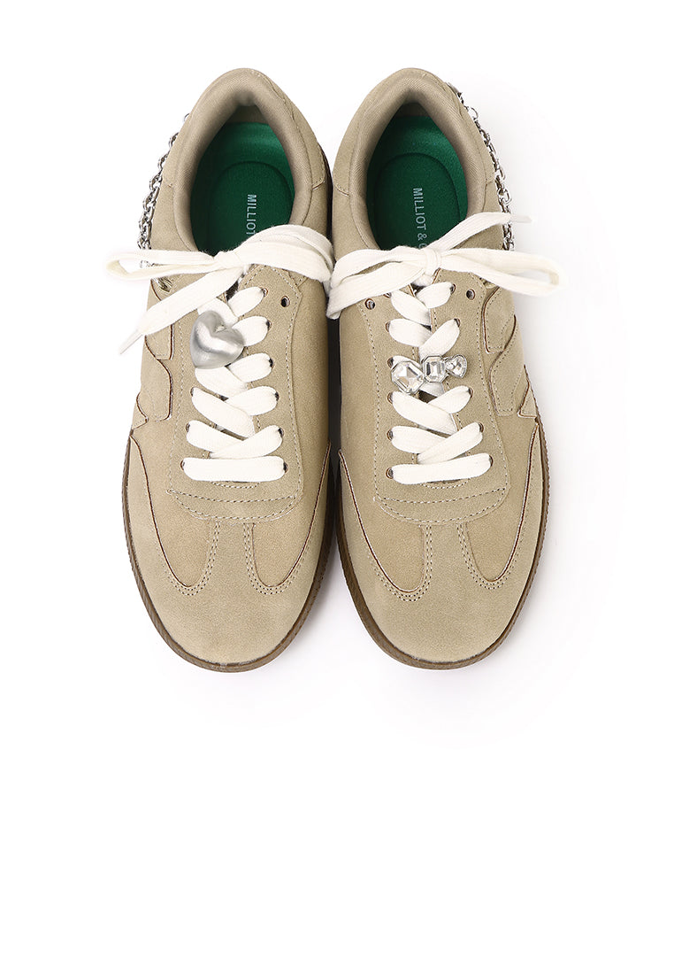 Velvia Round Toe Sneakers (Camel)